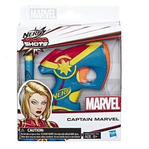 Nerf Gun Marvel‎ Captain Marvel 04 Micro Shots Blaster Dart  Hasbro 2 Darts NIB